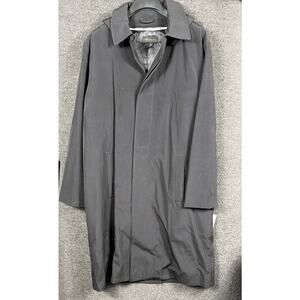 Twinhill Coat Mens 42S Black Hooded Fly Front Thinsulate Lined Overcoat Jacket
